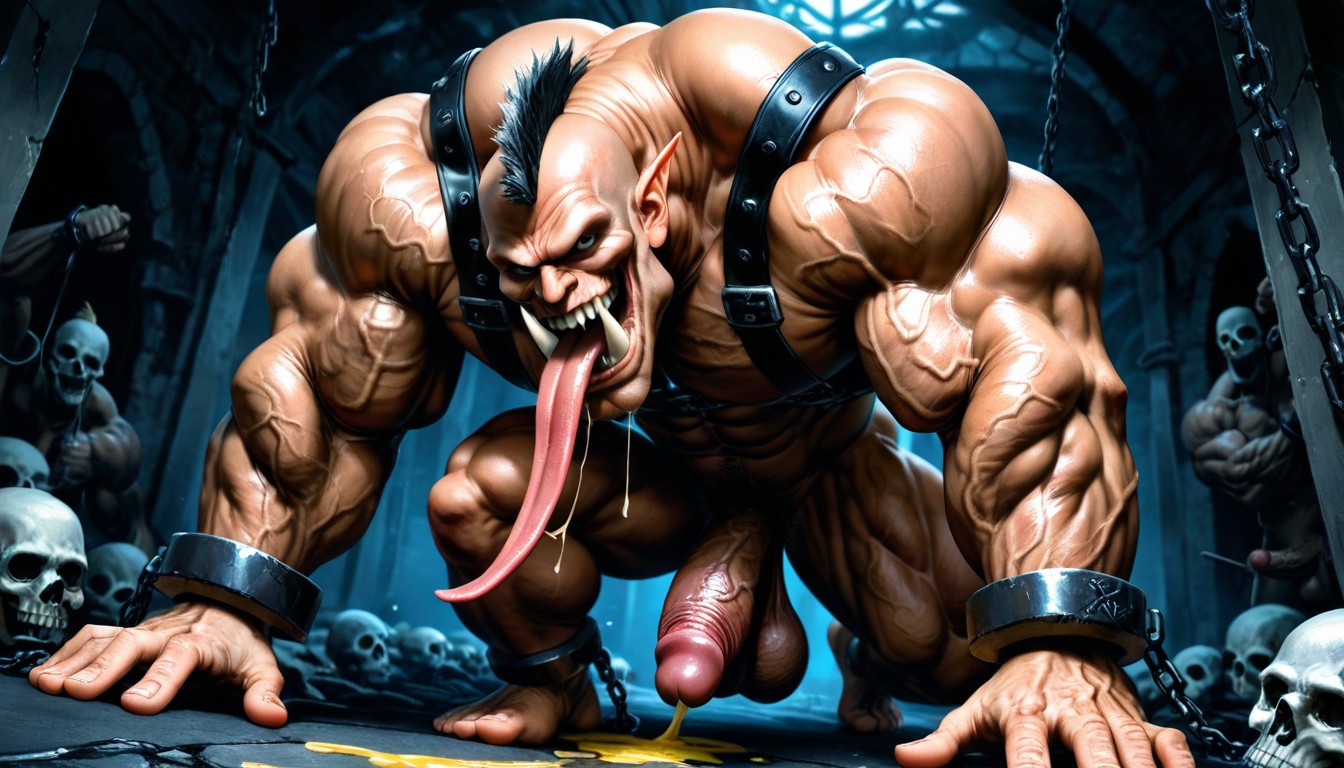 Detailed Image, Muscular Pecs, Veiny Muscles Porno gay IA