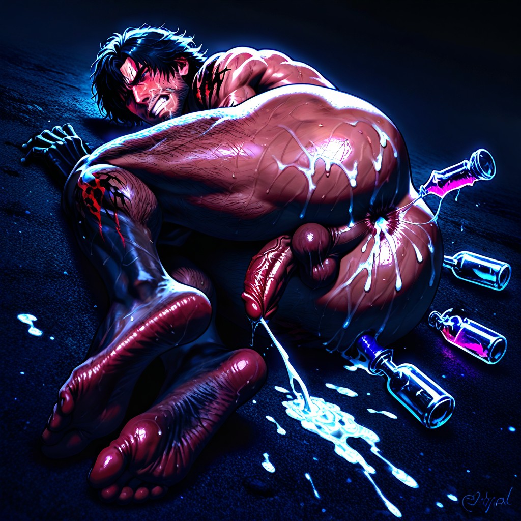 Después Del Sexo, Dripping Pre-ejaculate, Veiny Penis Porno gay IA