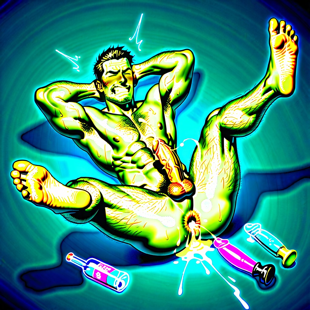 Perspective, Straw, Side View AI Gay Porn