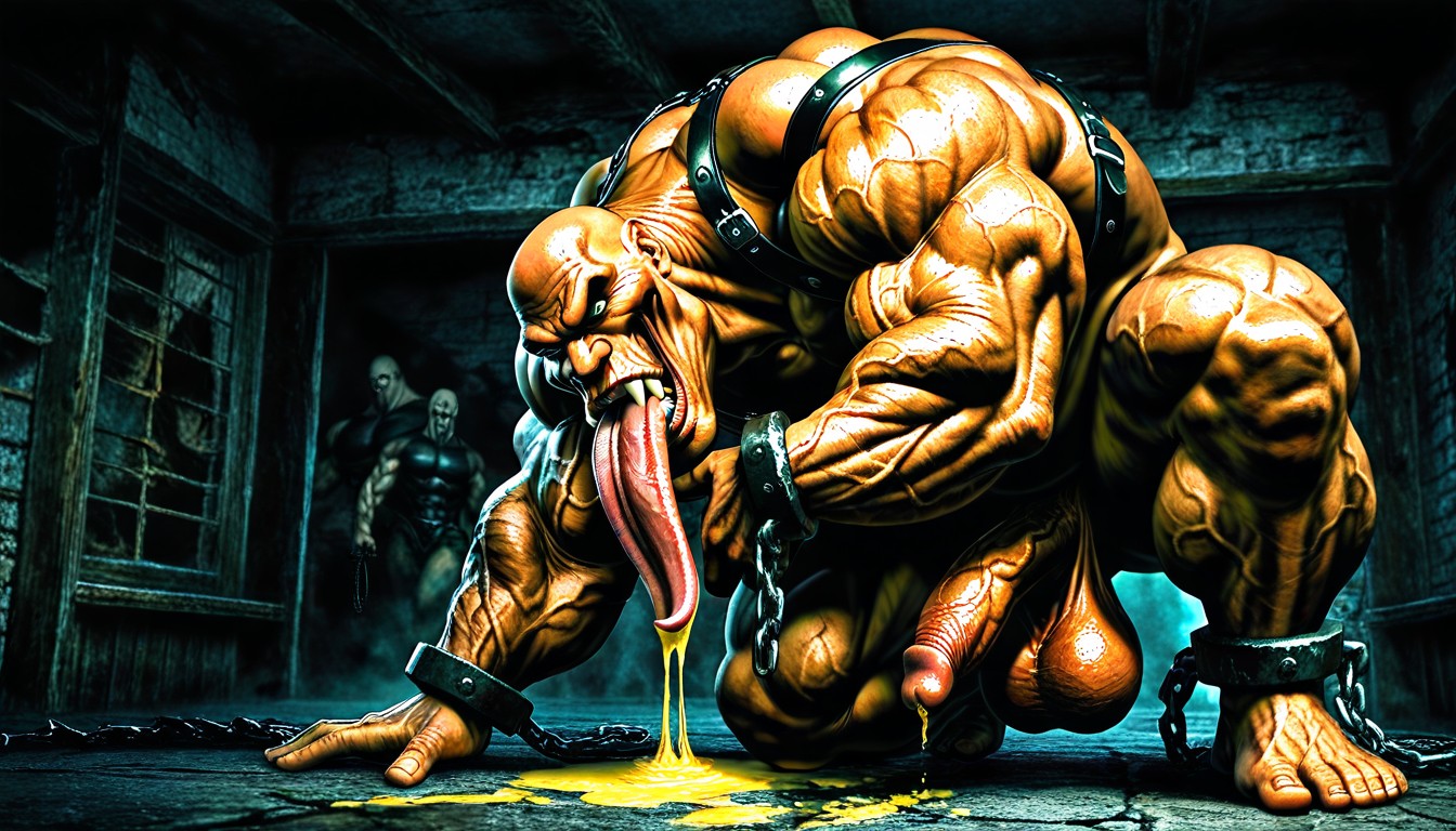Huge Balls, Mighty Man, Detailed Muscles AI Gay Porn