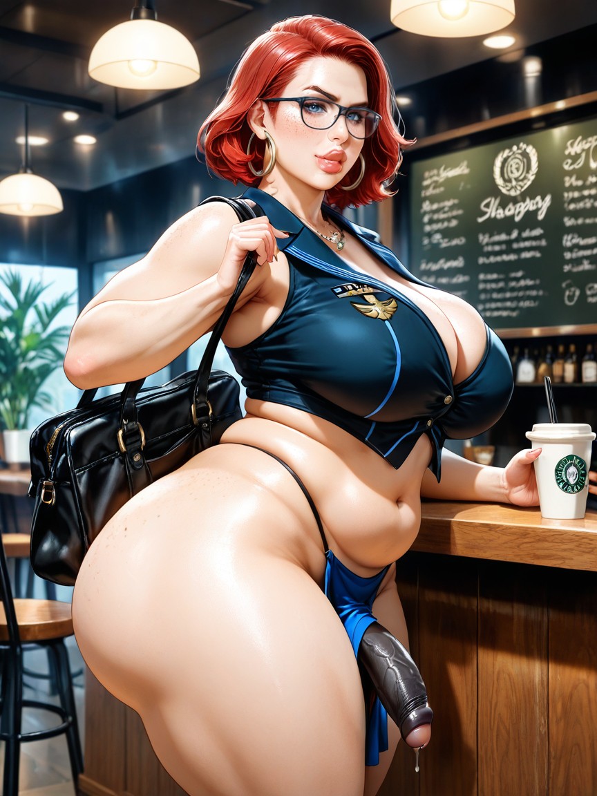 Bimbo, Blouse Top That Features The High-ranking Lieutenant Insignia On The Shoulder, Extremely Large Ass ゲイAIエロ