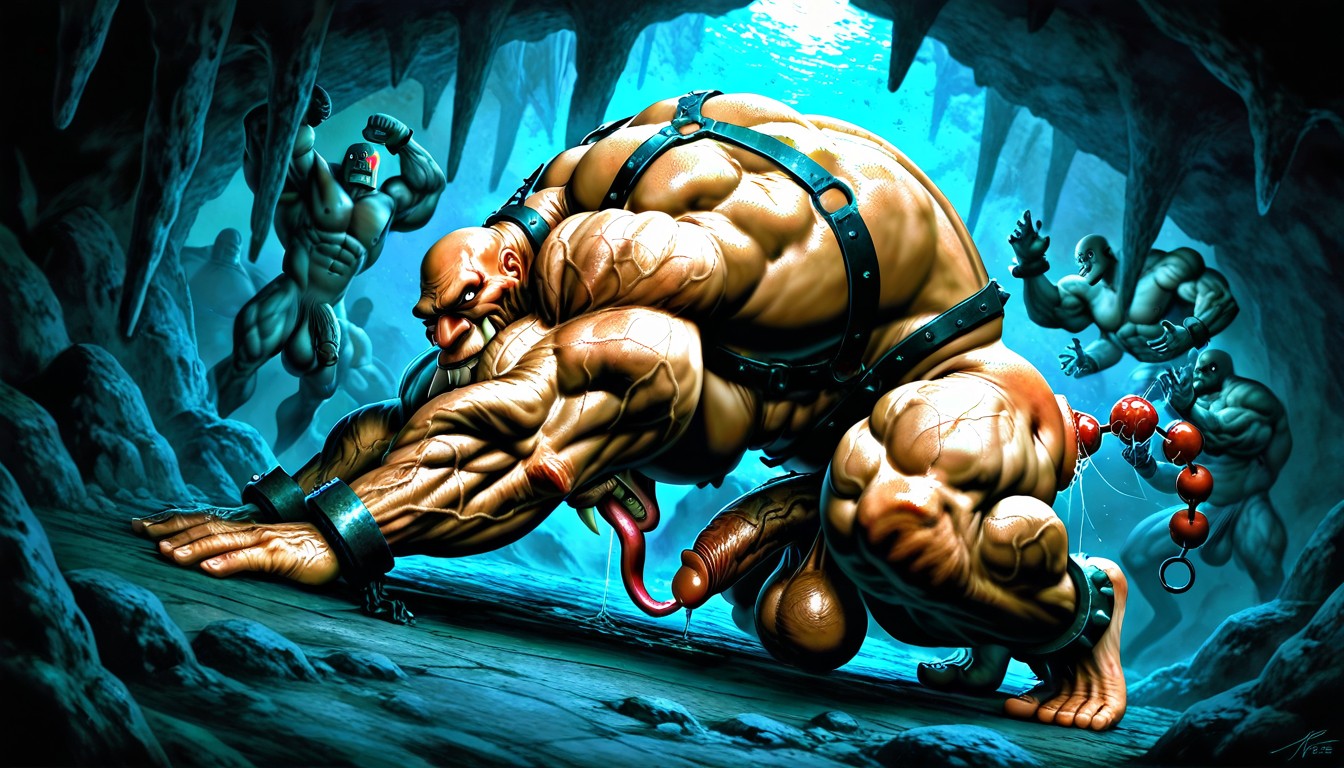 Face Visible, Detailed Muscles, Harén Porno gay IA