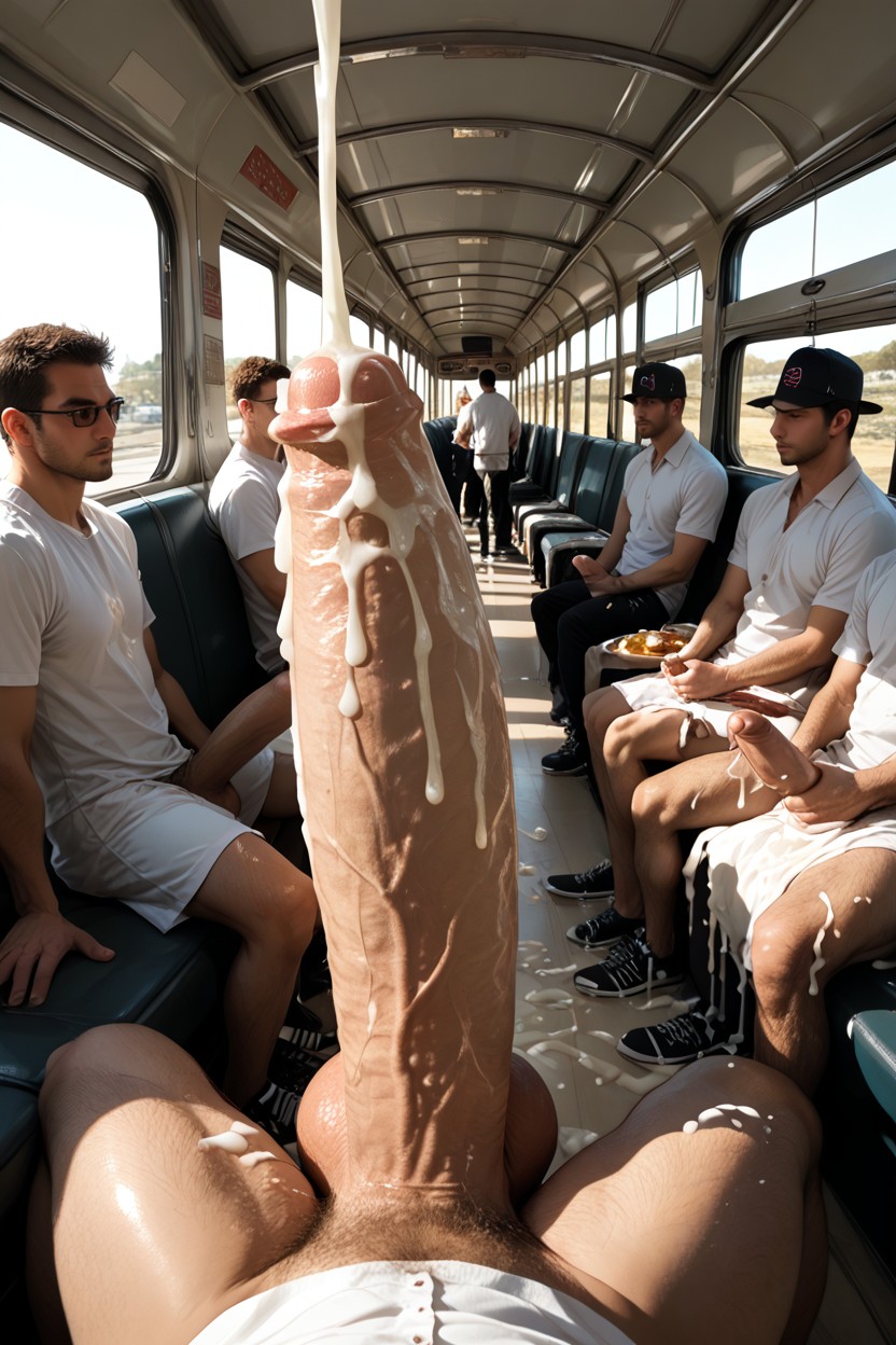 Whipped Cream, Many Dicks, Food Covered In Cum AI Gay Porn