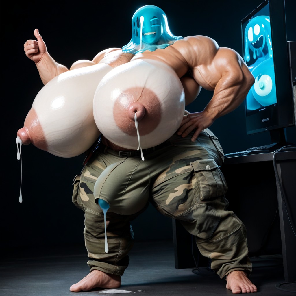 Extremely Large Ass, Wide Angle, 18+ AI Gay Porn
