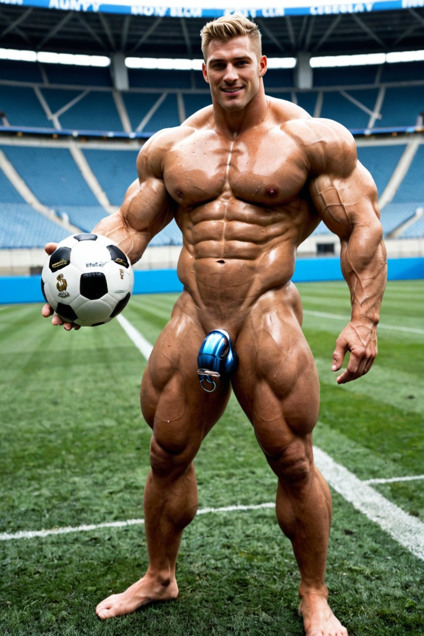 Deep Abs, Blonde, Chastity Cage Porno gay IA