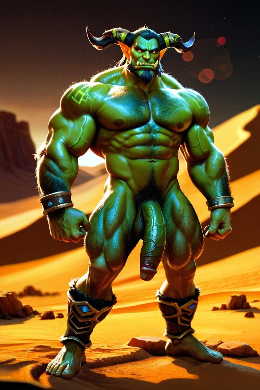 Muscular Build, Bara Body, Emphasizing The Extreme Hairiness Of His Body Porno gay IA