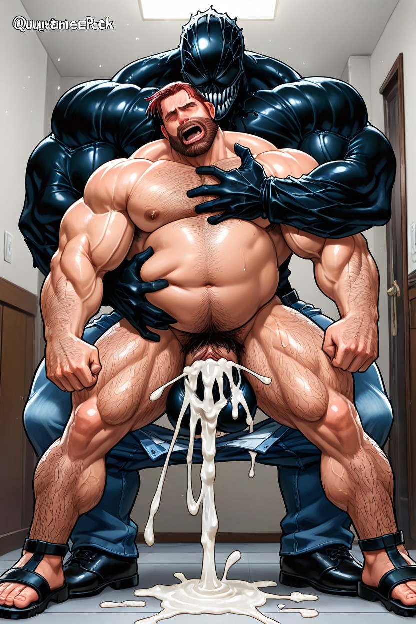 Muscles, Vaginal Sex, Bearded Eddie Brock And Male Quentin Beck Porno gay IA