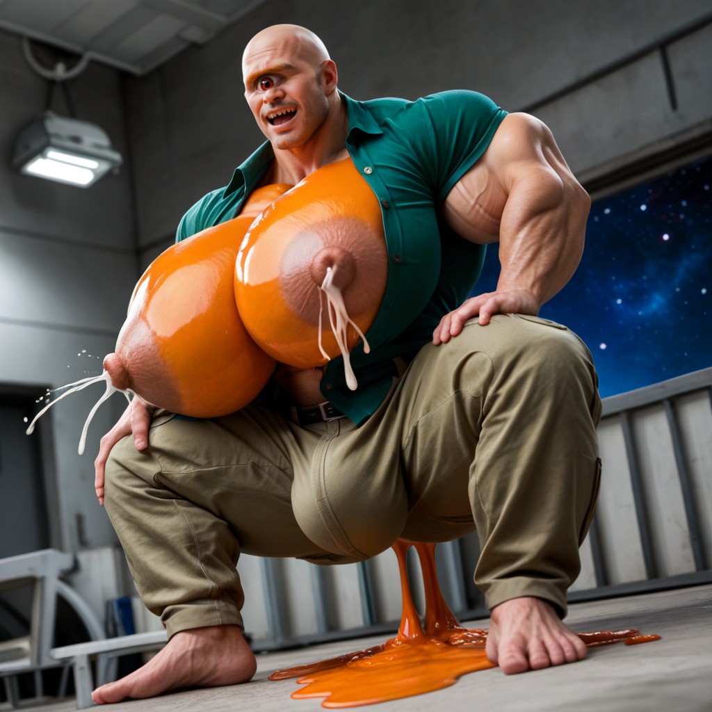 Laughing, Wide Angle, Extremely Large Ass AI Gay Porn