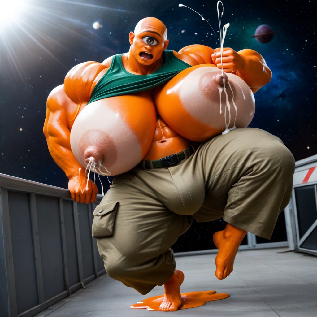 18+, Wide Angle, Extremely Large Ass AI Gay Porn