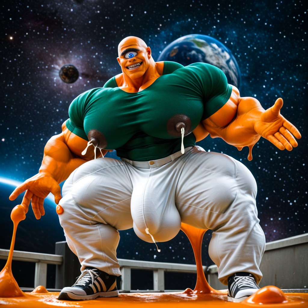 Full Body, Extremely Large Ass, Wide Angle AI Gay Porn