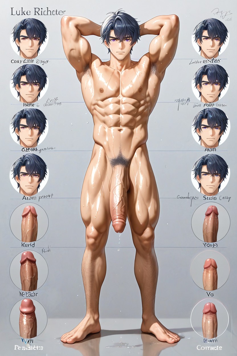 Sweaty, Inches Cock, Inches Cock AI Gay Porn