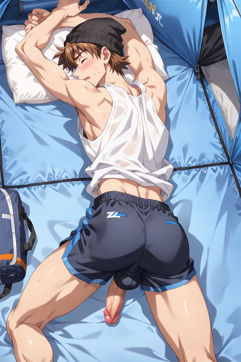 Blue Tent Floor, See Penis Through Large Sleeve, Napping Porno gay IA