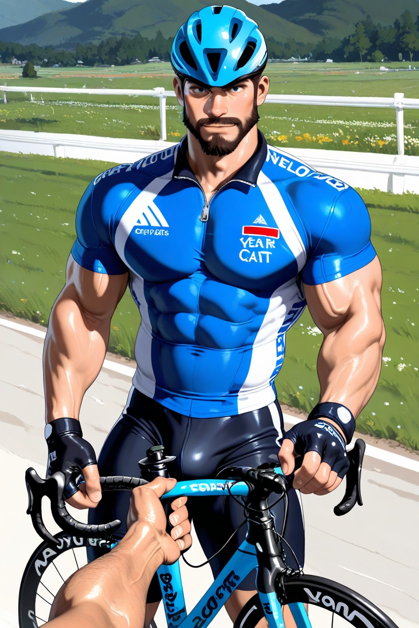 Male, Cyclist, Close Up AI Gay Porn