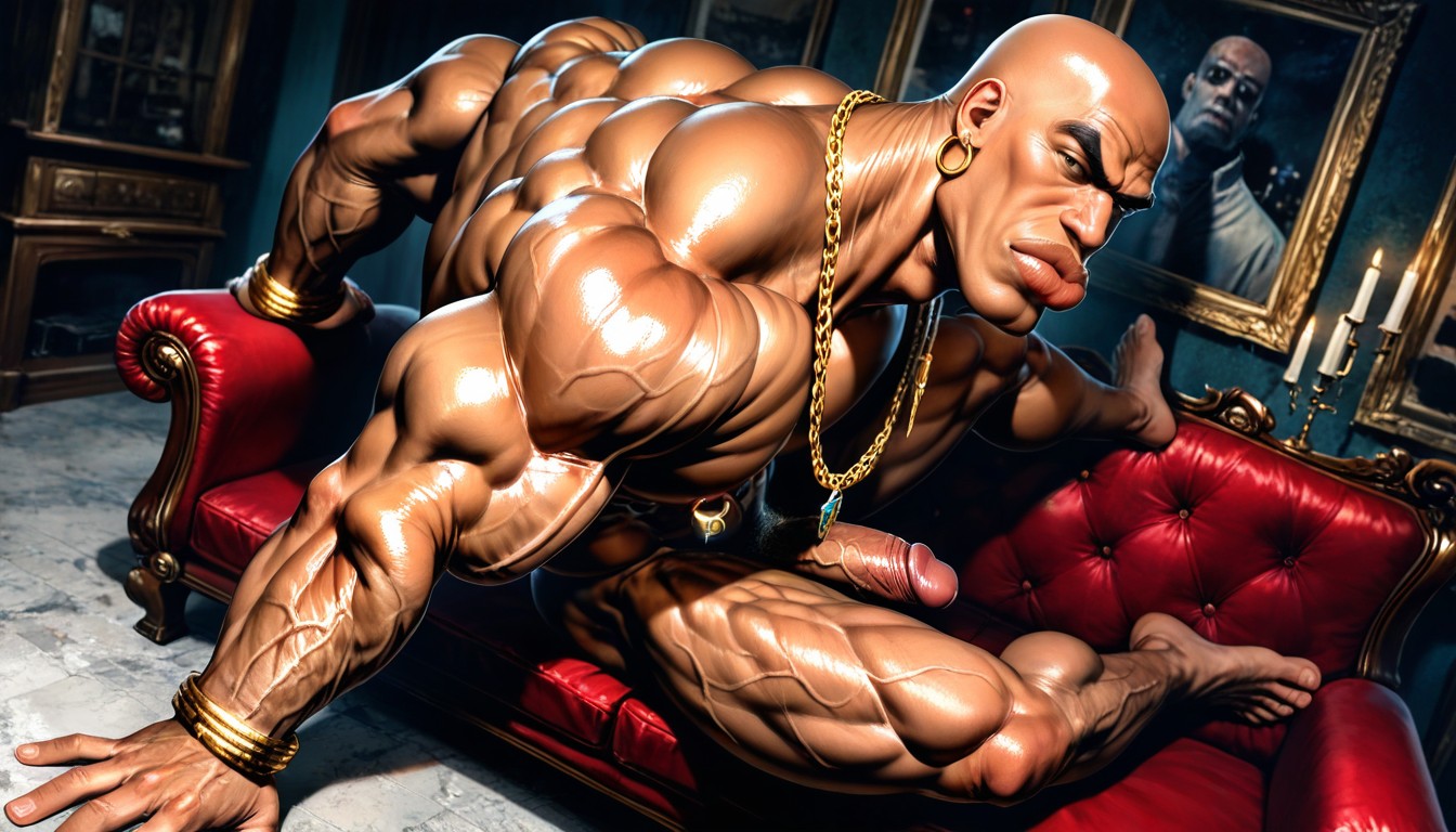 Showing Back, Warrior, Shaved Penis AI Gay Porn