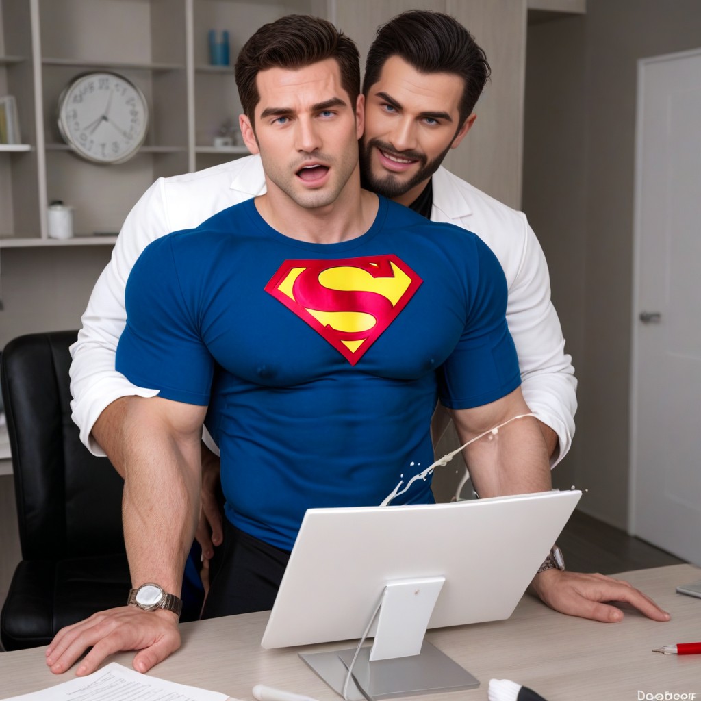 Fully Clothed, Red Briefs And Boots, Clean-shaven AI Gay Porn