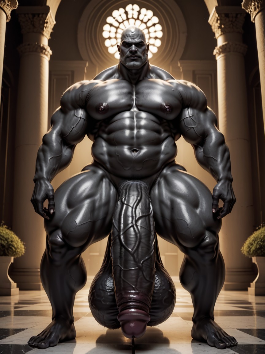 Photorealism, Oiled Skin, Glans AI Gay Porn