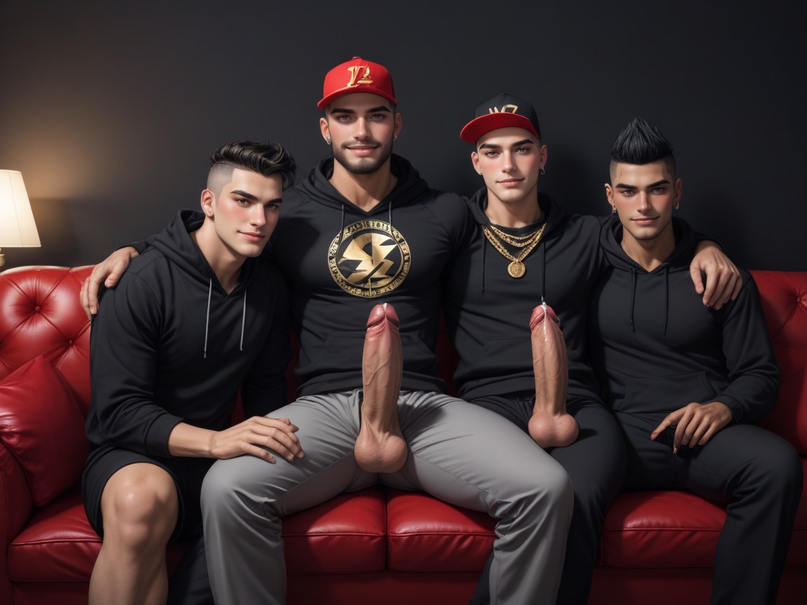 Vip Tops, Hot Guys At Party, Getting High AI Gay Porn