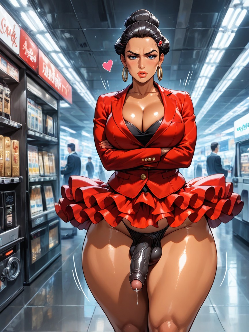 High Crotchless Thong, +, Dark-colored And Red 게이 AI 야짤