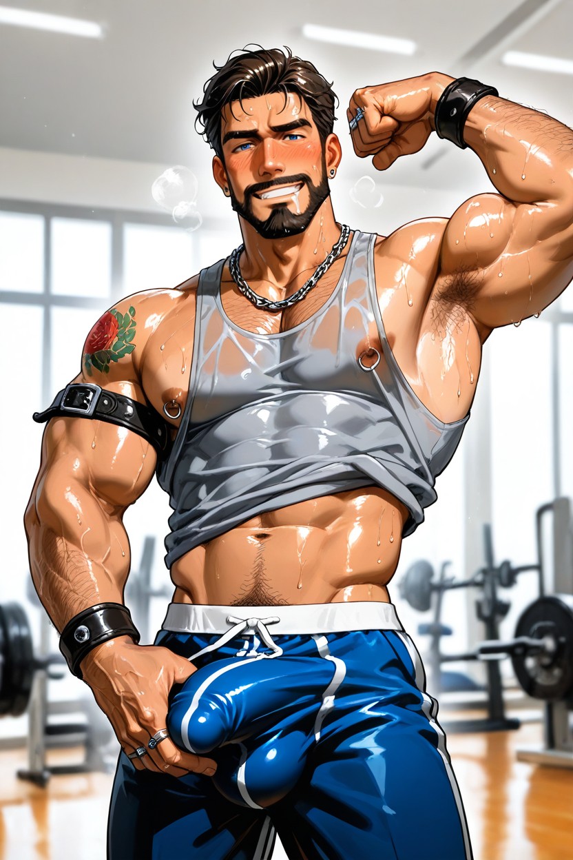 Ear Esrrings And Piercing, Erection, Highly Detailed Art Not Naked AI Gay Porn