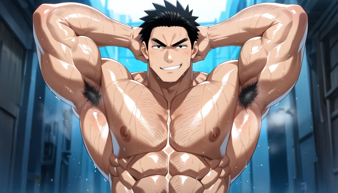 Nude, Takeda Harumi, Defined Abs And Pecs AI Gay Porn