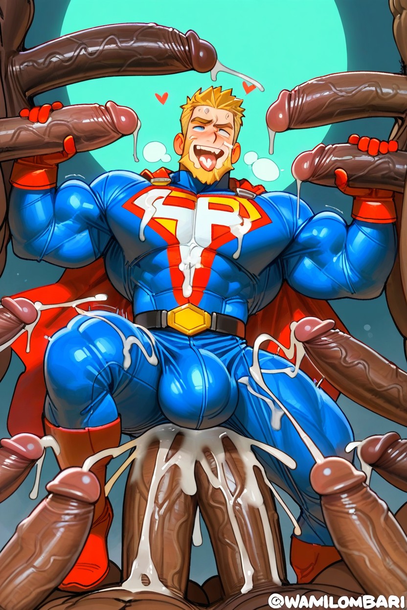 Hyper Anal Dilation, Huge Pecs, Cum On Face AI Gay Porn