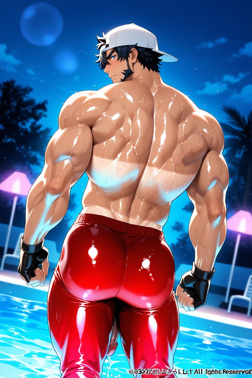 Detailed Face, Blushing, Hyper Muscular AI Gay Porn
