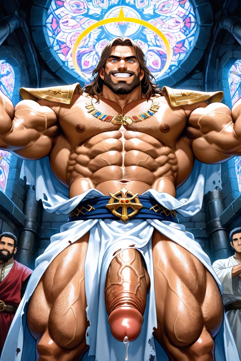 Bottom Up, Thick Beard, Mayan Skin AI Gay Porn