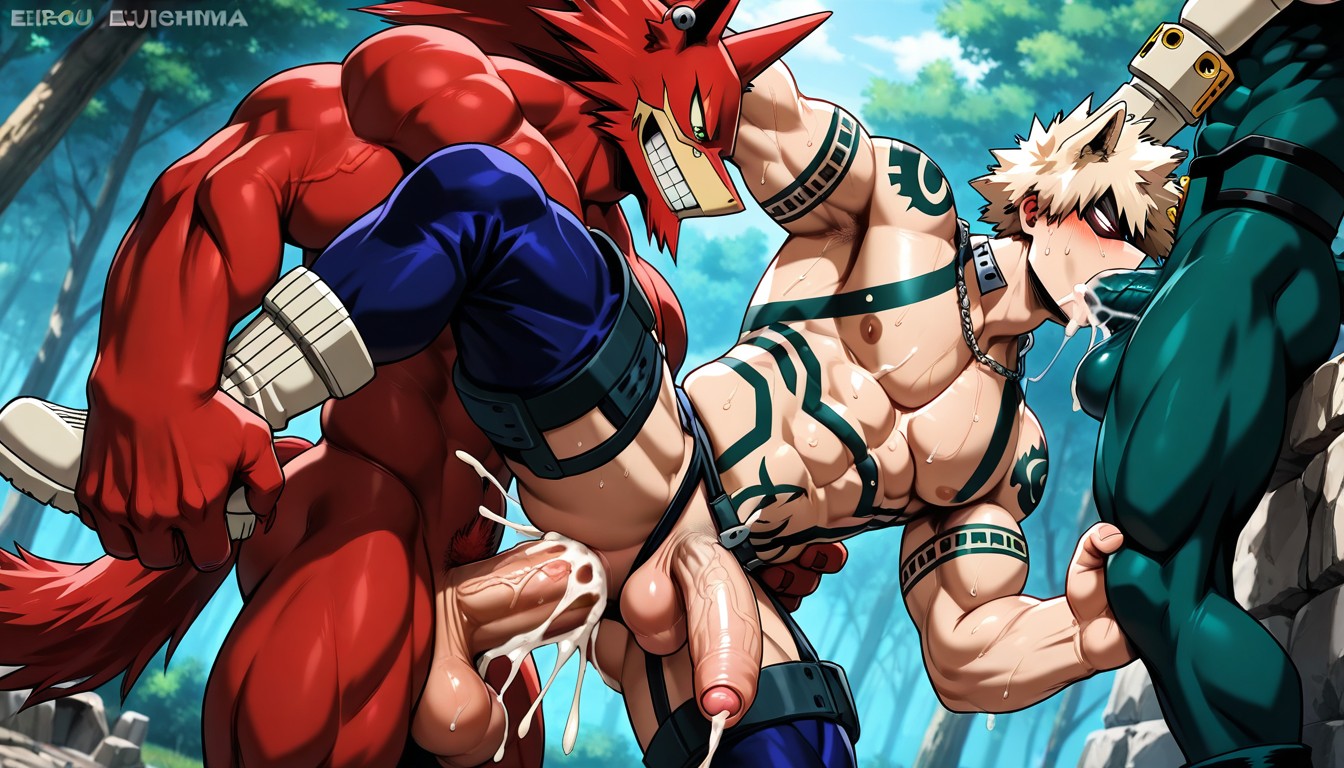 Foreskin, Huge Hands, Huge Muscular Bodies ゲイAIエロ