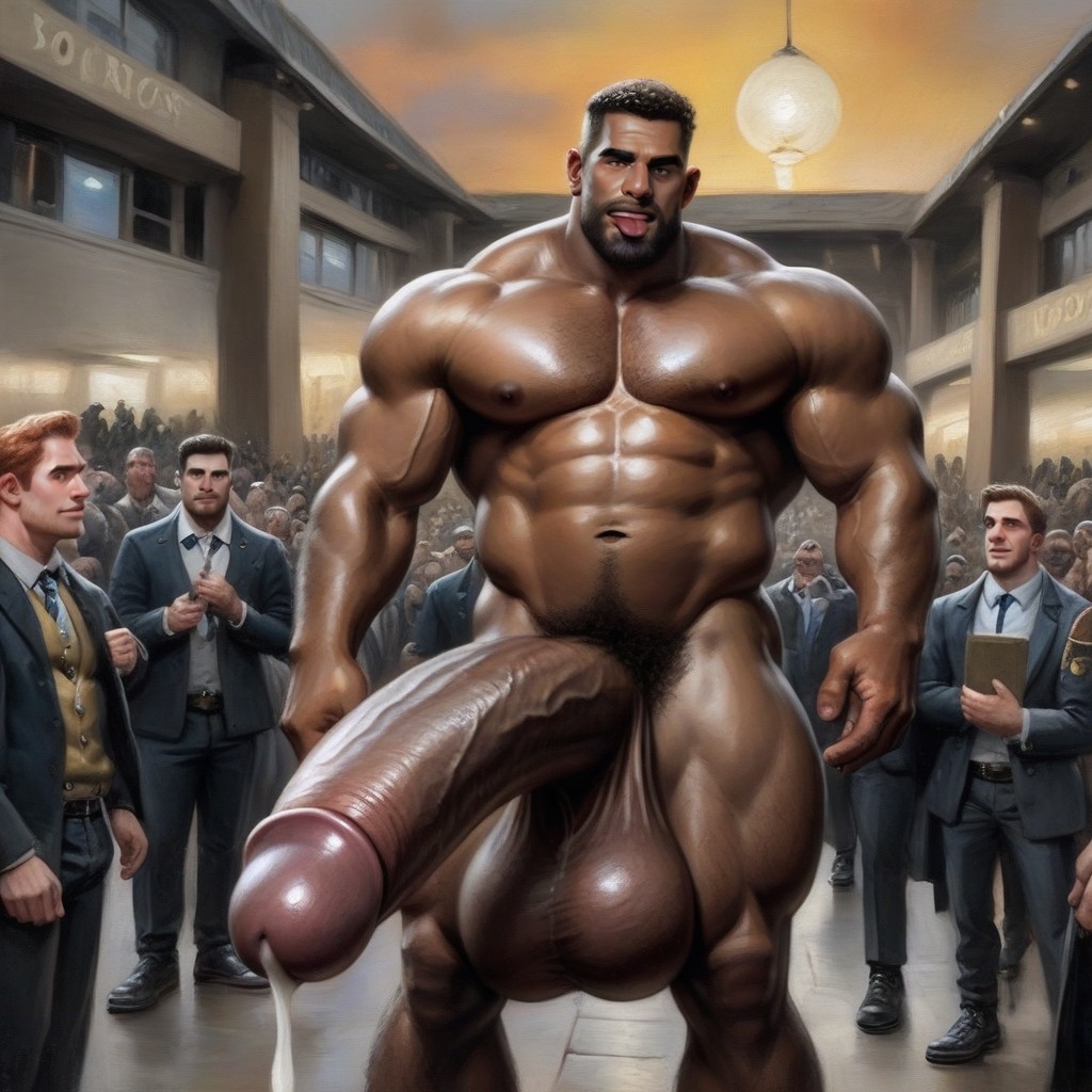 Males Only, Everyone Looking Surprised At Penis, De Abajo Hacia Arriba Porno gay IA