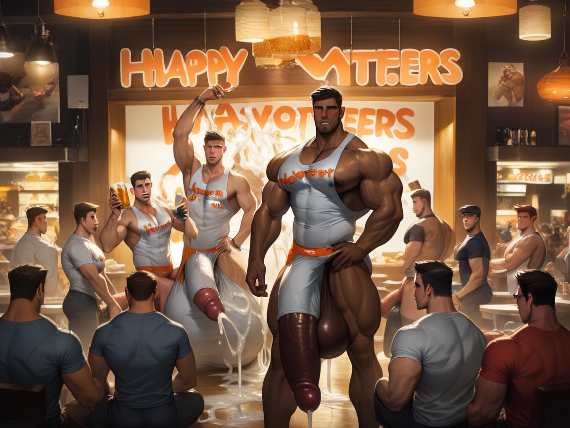Fix Anatomy, Males Only, Hyper Muscled Naked Man With Giant Erect Hyper Uncut Cock Exposed Porno gay IA