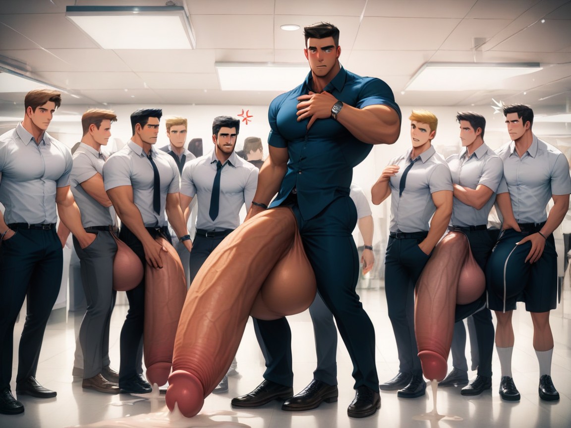 Gay, Teacher, Large Group Of Men AI Gay Porn