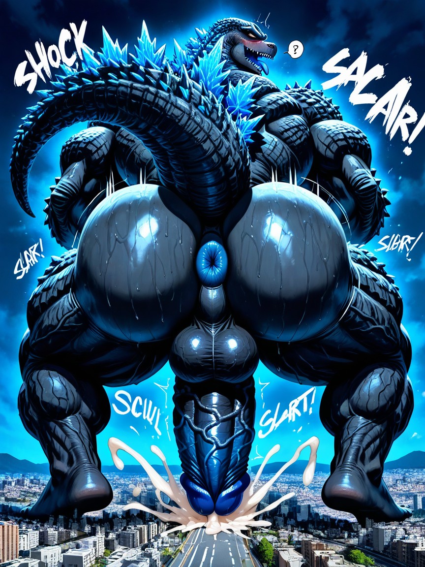 Hyper Cum, Gigantic Penis, Cock Wider And Longer Than Body Porno gay IA