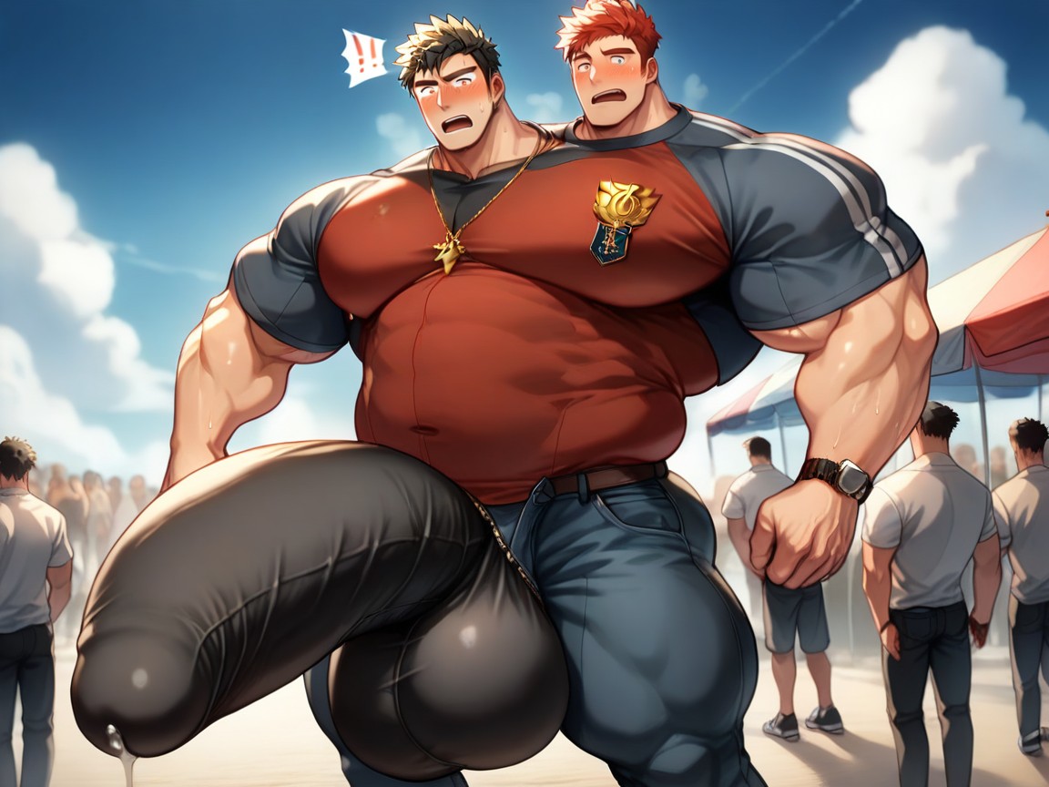 Blushing, Longer And Thicker Than Arm, Males Only AI Gay Porn