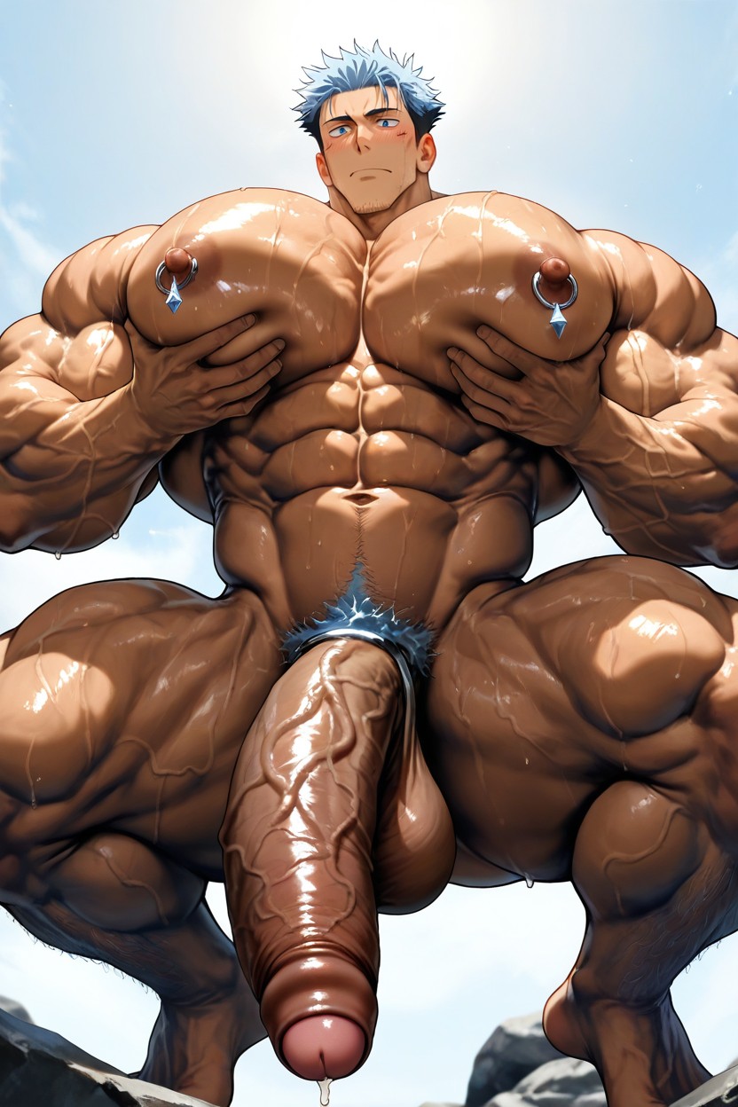 Oiled Skin, Zoom Out, Bodybuilders Porno IA Gay