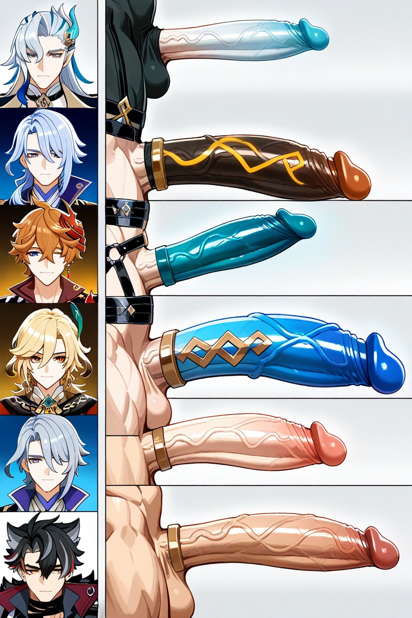 Erect Penis, Bondage Outfit, Oversized Muscles AI Gay Porn