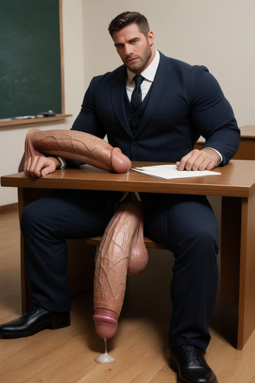 Manly Handsome Hairy Muscular Guy, Detailed, Fix Anatomy Porno gay IA