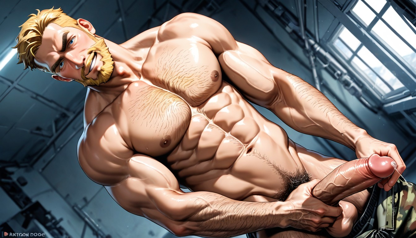 Naked, Pubic Hair, Massive AI Gay Porn