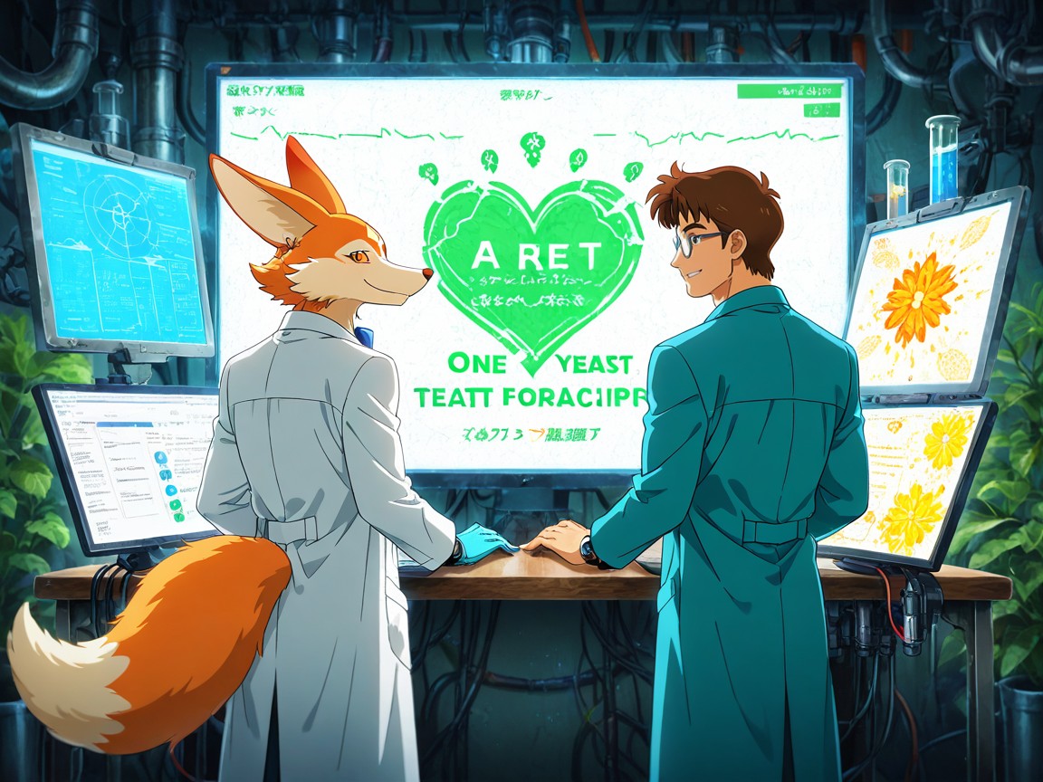 Wholesome, Big Expressive Eyes, And Light Blue Gloves They Are Standing Side By Side At A Lab Table AI Gay Porn