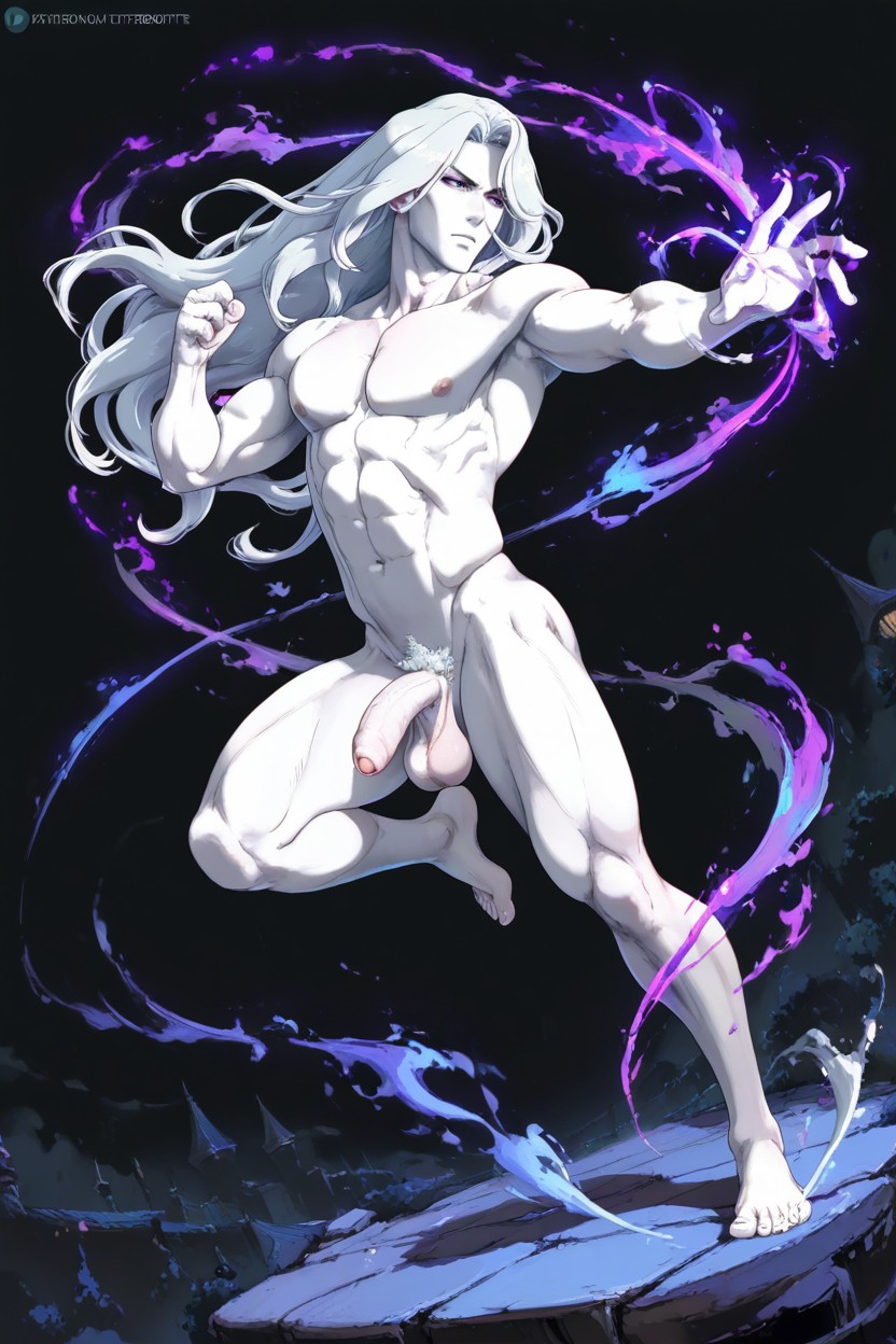 Very Pale Skin, Plain Background, Night AI Gay Porn