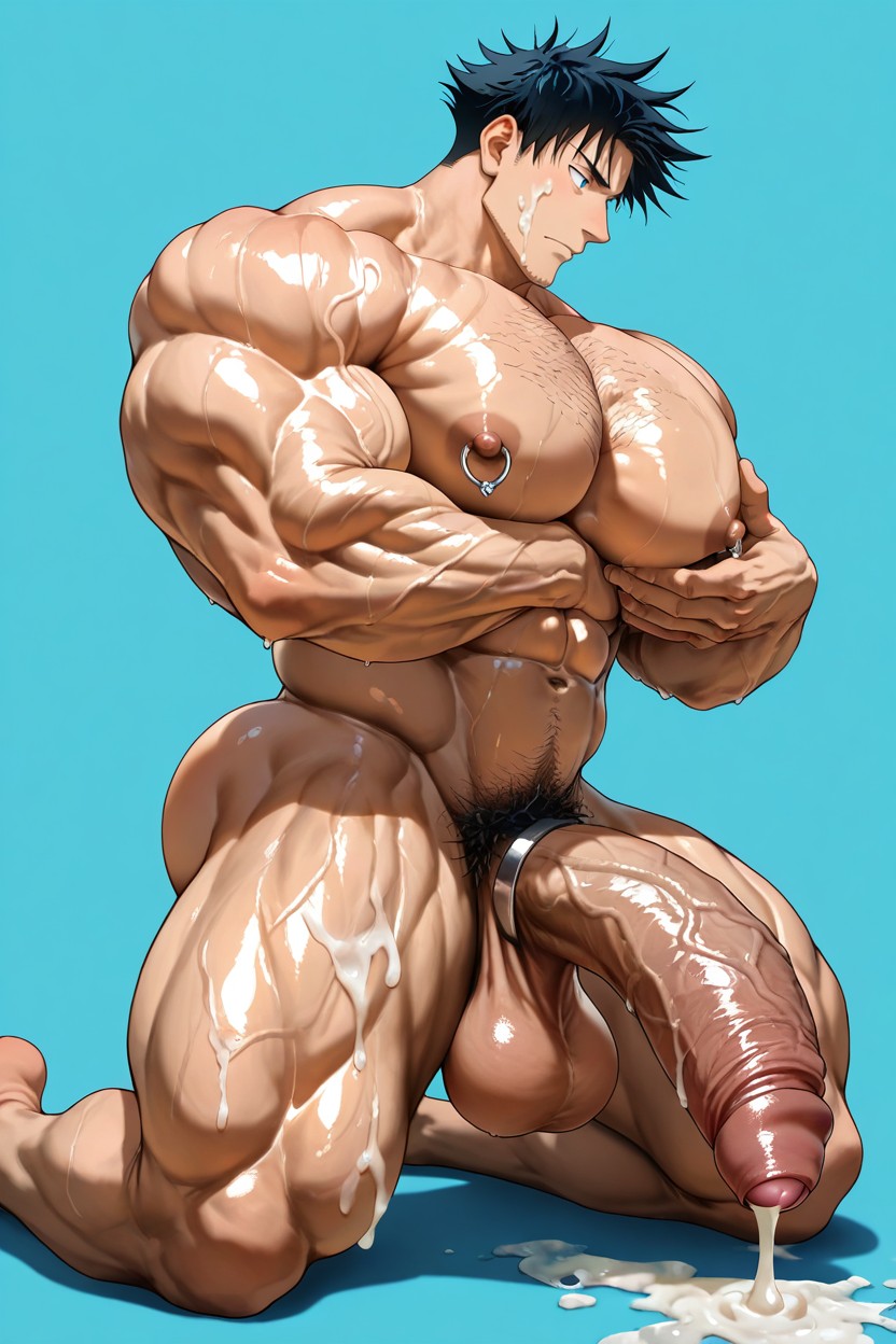 Cock Ring, Gigantic Long Penis, Muscular AI Gay Porn
