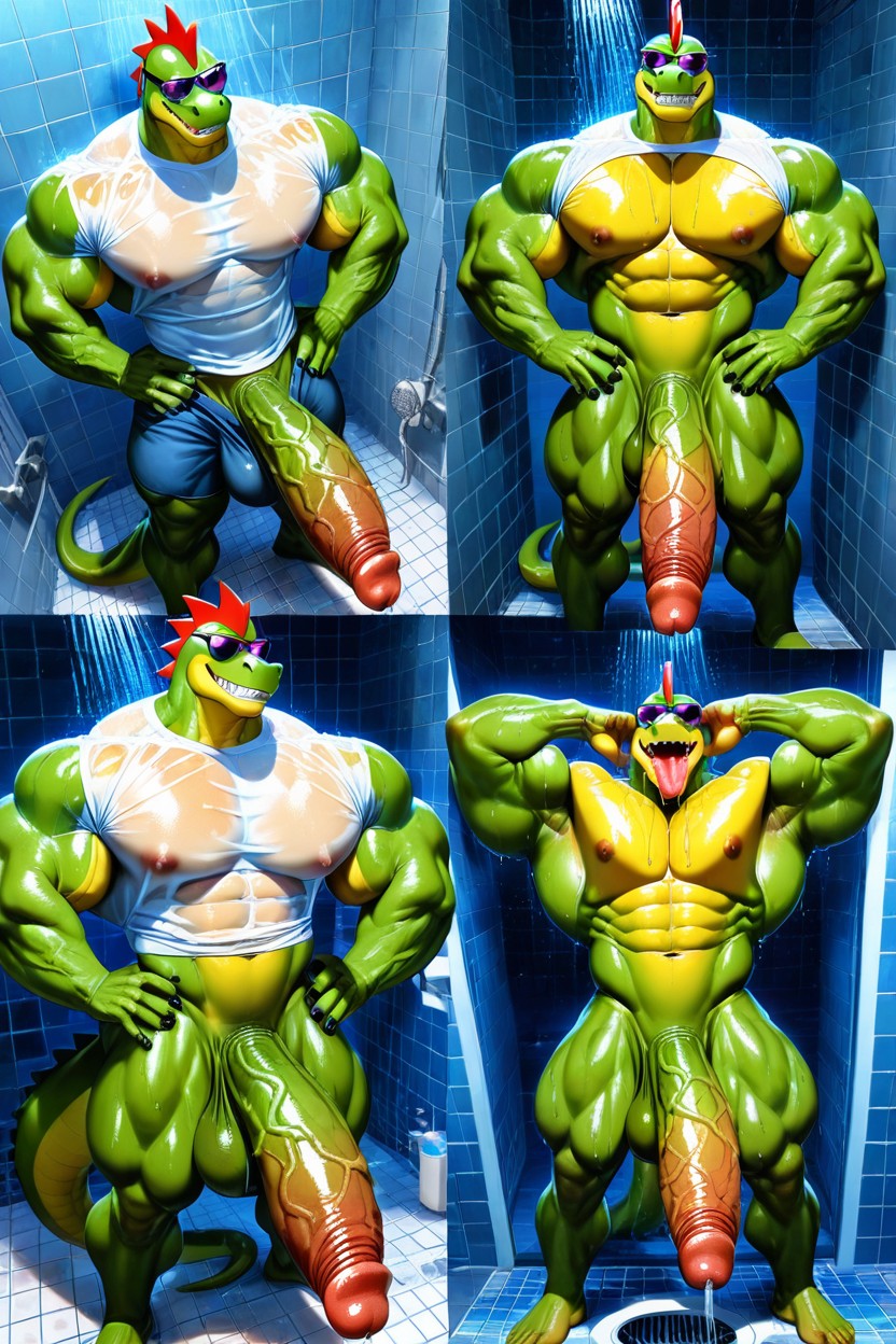 Hyper Balls, Night, Hands On Hips AI Gay Porn