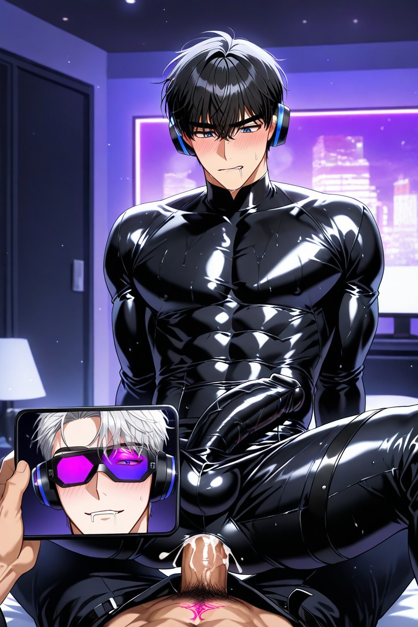 Two People, Layered Hair, 2 People AI Gay Porn
