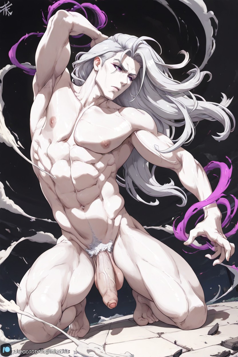 Big Sagging Balls, Plain Background, Pale Skin AI Gay Porn
