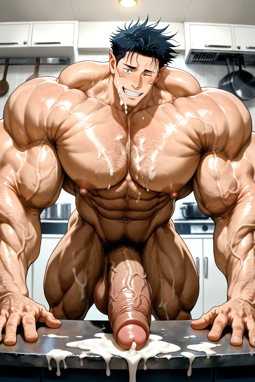 Oversized Muscles, Pointy Ears, Gigantic Muscles AI Gay Porn