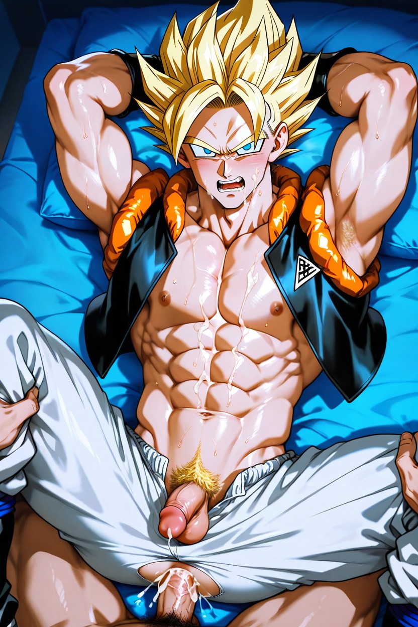 Super Gogeta From Dragon Ball Z Bottoming, Small, Blue Hour AI Gay Porn