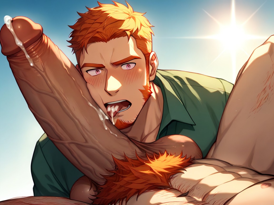Ginger Pubic Hair, Only Ginger Pubes, Gigantic Uncut Dick AI Gay Porn