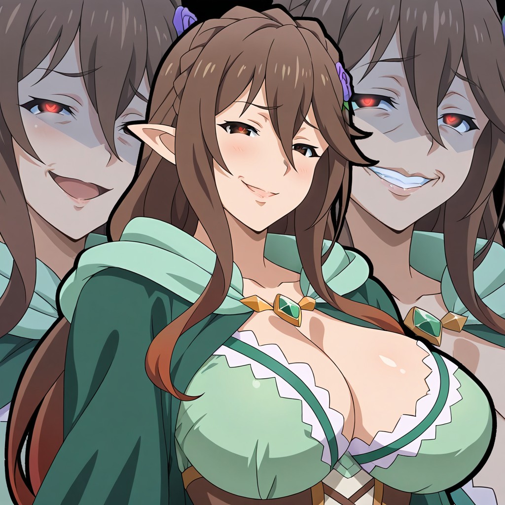 Mature, Rounded Breasts, Long Hair AI Gay Porn