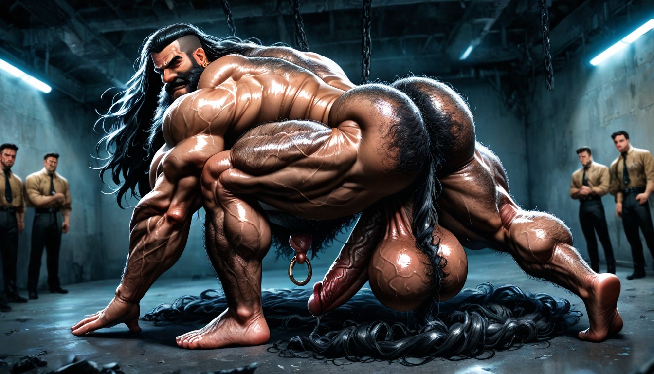 Warrior, Long Beard, High Definition AI Gay Porn