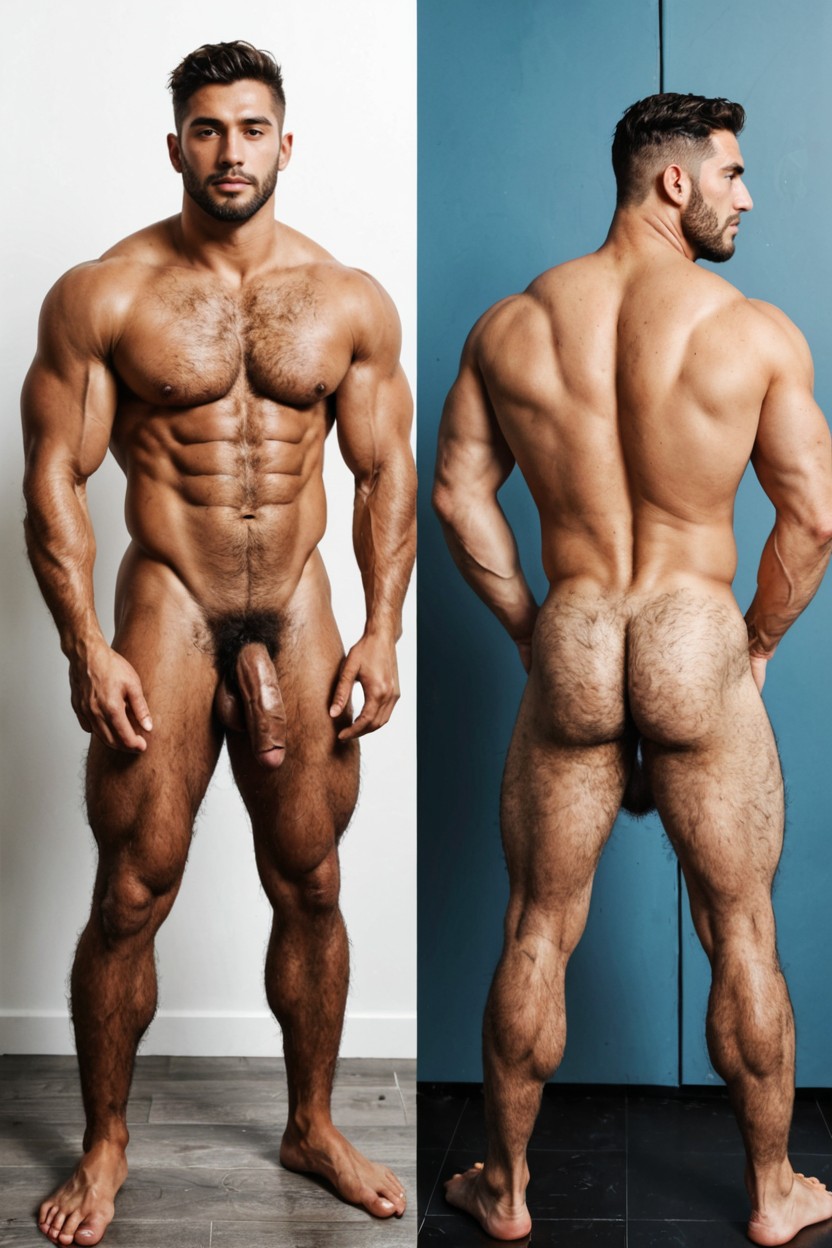 And Fit, Hairy Balls, Foreskin AI Gay Porn
