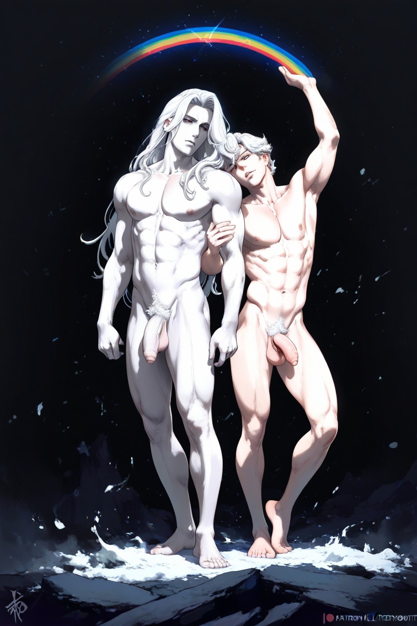 2 People, Skinny, Standing AI Gay Porn